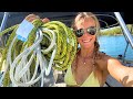 SHE INSTALLS new Running Rigging! In-mast furling mainsail on a Beneteau [ep 60]