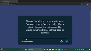 I Build A Quote Generator in HTML CSS & JavaScript