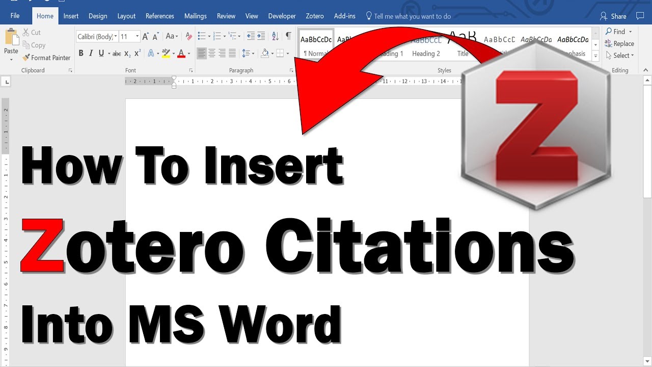 How To Insert Zotero Citations Into Microsoft Word - YouTube