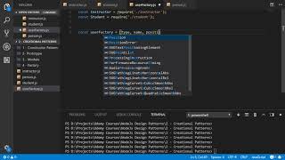 Design Patterns with JavaScript ES56 and Node js from Zero Factory Pattern Practice