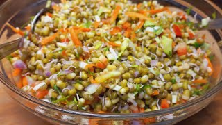 Sprouted Moong Salad Recipe |Diet and Healthy Recipe |मोड आलेल्या मुगाचे सॅलड