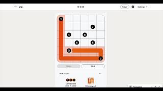 LinkedIn Games - Zip #1 #zip