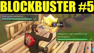 secret blockbuster star week 5 challenge location free battlepass tier fortnite battle royale - fortnite 5 free tiers