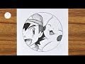 How to draw Ash and Pikachu Step by step || Easy drawing ideas for beginners || Easy cartoon drawing