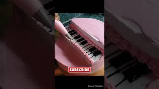 Piano cake design 🎹 #sirf ek nozzle se banaye#video #viral