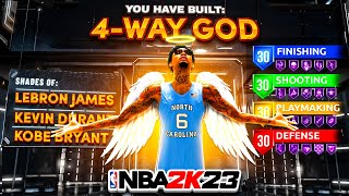 NEW "4-WAY GOD" BUILD IS THE BEST BUILD IN NBA 2K23! *NEW* BEST GAME BREAKING BUILD IN NBA 2K23