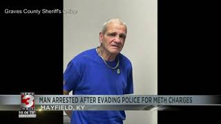 Man arrested after evading police for Meth charges