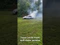 1991 Toyota Corolla meets a 4lb earth shaker tannerite after the transmission went out.