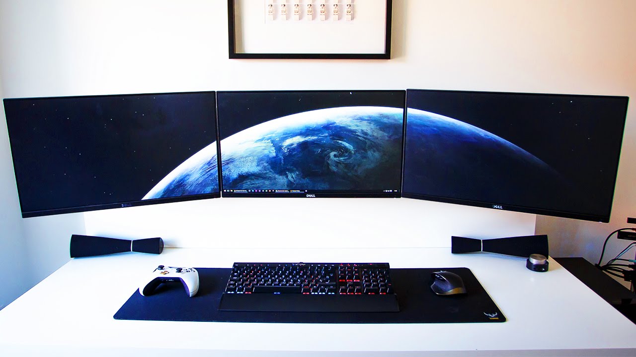 Super Clean Triple Monitor Setup - Setup Spotlight - YouTube