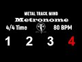 metronome 4 4 time 80 bpm visual numbers