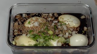 초간단 1분요리 밥 한그릇 뚝딱~!! ♥엄마표요리 반숙계란장 / Mom's Cooking Soy sauce braised Egg