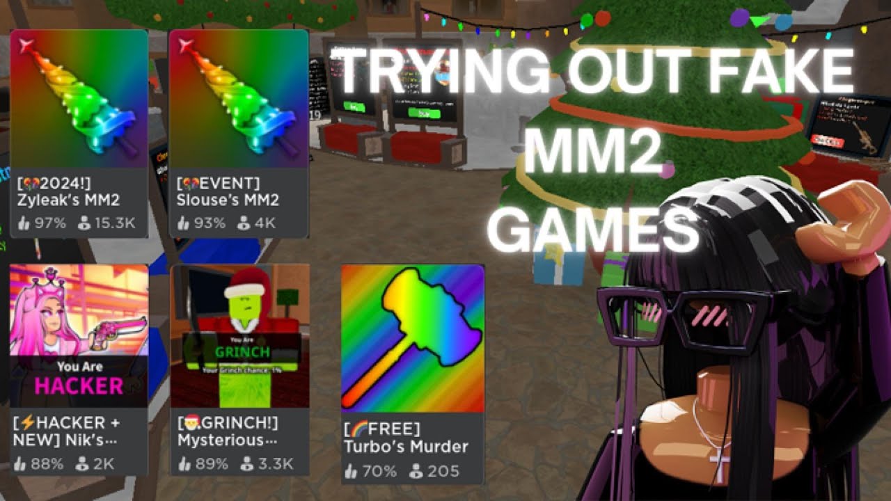 Trying Out Fake Mm2 Games Mm2 Gameplay Roblox Youtube