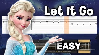 Frozen - Let it Go - EASY Guitar tutorial (TAB)
