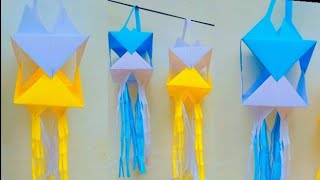 how to create a vesak lantern| A4 vesak kudu| වෙසක් කූඩුවක් හදමු| easy paper craft