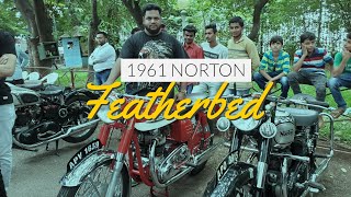 1961 Norton Featherbed Hyderabad Vintage Bike Restoration \u0026 Exhaust Note #NortonFeatherbed