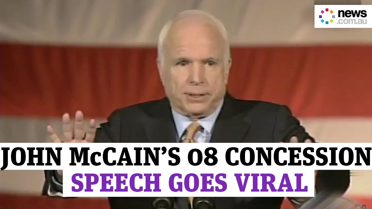 John Mccain S Humble 2008 Concession Speech Youtube