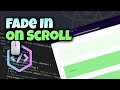 Fade on Scroll ELEMENTS JS #js #javascript