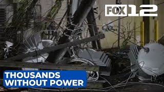 Thousands in Portland metro lose power in overnight storm