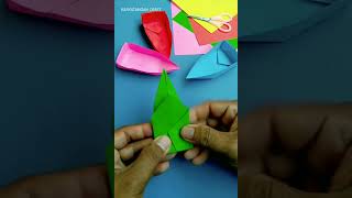 Tutorial make an easy origami paper boat craft