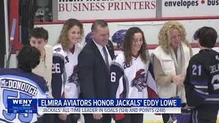 Elmira Jackals' Eddy Lowe honored ahead of Aviators matchup vs. Mountain Kings