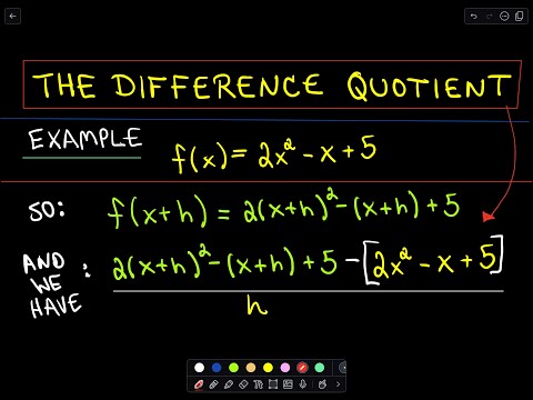 The Difference Quotient - Example 2 The Difference Quotient - Example 2