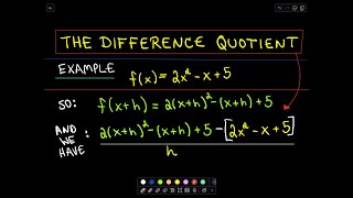 ❖ The Difference Quotient - Example 2 ❖