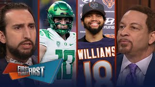 Caleb on Bears: 'Not going to punt much', Is Bo Nix game ready? | NFL | FIRST TH