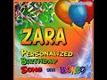 zara personalized birthday song with bonzo