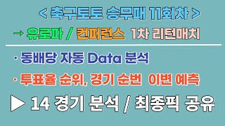 [스포츠토토] 축구토토 승무패 11회 유로파 컨퍼런스 진출팀과 이변은?