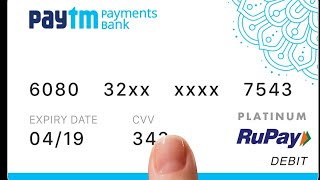 unboxing paytm atm card