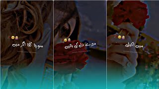 🥀Socha Tha Agar Main Milungi Tujhe Status❣️|💔Aaya Na Tu Aesthetic Status🥀|Urdu Lyrics Status🥀