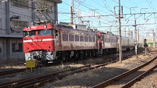 2023/01/10 【無動力故障機付 救援回送 入区】 E26系 カシオペア EF81 139 + EF81 98 尾久駅 \u0026 尾久車両センター