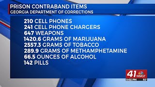 More than 1,000 contraband items seized in Georgia prison shakedowns