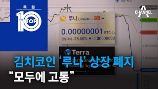 김치코인 ‘루나’ 상장 폐지…“모두에 고통” | 뉴스TOP 10