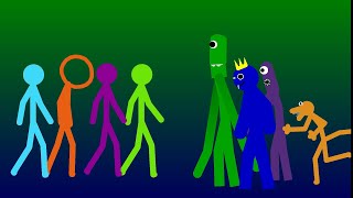 Alan becker stick figures vs Rainbow friends