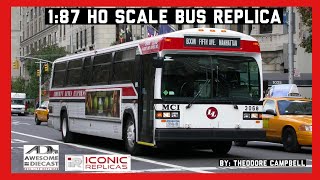 1:87 HO Scale Iconic Replicas Awesome Diecast Liberty Lines MCI Classic Bus!