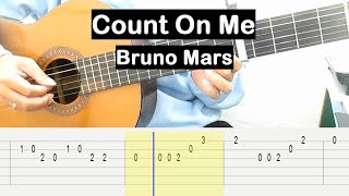 Count On Me Guitar Tutorial (Bruno Mars) Melody Guitar Tab Guitar Lessons for Beginners