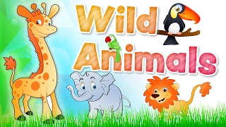 The ANIMALS for kids - Wild animals english vocabulary
