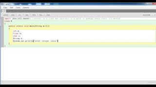 input float in a java program