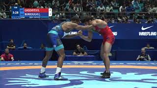 1/4 FS - 74 kg: K. GADZHIYEV (AZE) v. J. BURROUGHS (USA)