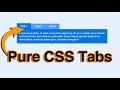 Pure CSS Tabs | No js