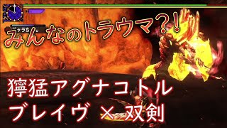 【MHXX/MHGU】炎戈竜は地底で吠える ブレイヴ × 双剣 12'23【G4獰猛アグナ】