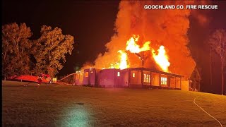 Fire destroys $2 million Goochland home; no hydrants in neighborhood