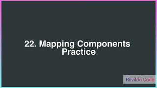 Mapping components Practice React|React JS Course for Beginners | React JS Tutorial | #revildo_code