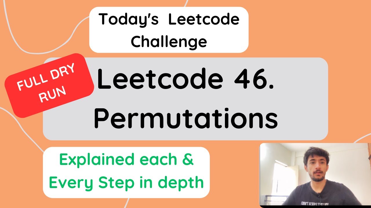 Leetcode 46 Permutations Hindi Youtube