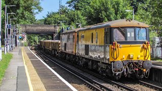 *Rare* GBRF 73119 + 73141 Coast through Maidstone Barracks with an engineers working 6G27 • 20/6/24