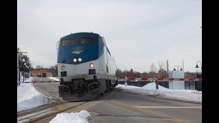 The Amtrak Adirondack Train #68 in Plattsburgh, NY