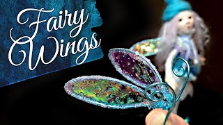 How to Make FAIRY WINGS for Doll / Christmas Fairy / Iridescent Cellophane