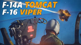 F-14 Tomcat Vs F-16 Viper Dogfight | Digital Combat Simulator | DCS |