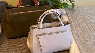 Dooney and Bourke Handbags | Zip Satchel | Small & Large * What fits and Mod shots | #asmr